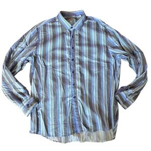 Scully Men's Striped‎ Long Sleeve Button Up Shirt Casual Dress